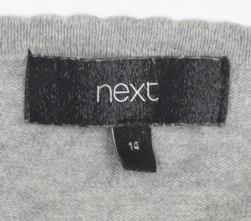 Womens UK Size 14 NEXT Grey Basic Blouse