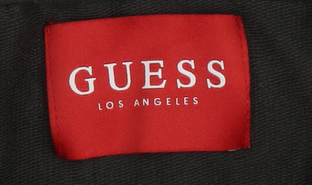 Mens UK Size 2XL GUESS Black Pullover Hoodie