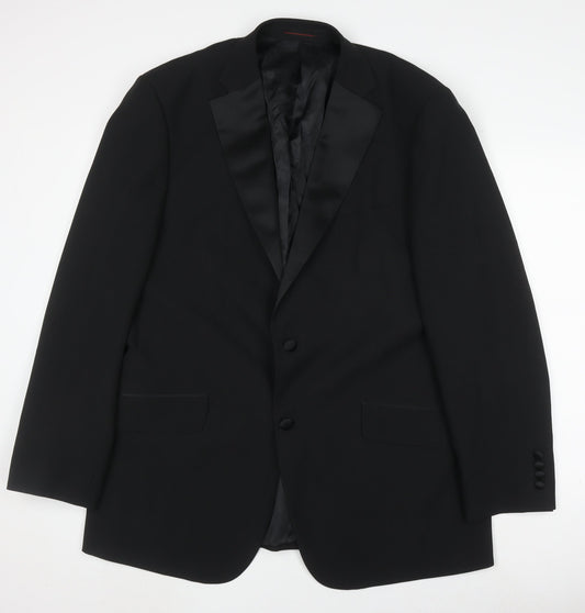 Mens UK Size 44 1860 Menswear Regular Black Suit Tuxedo