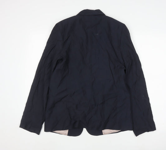 Topshop Women's Blue Blazer Size 12 Business Lined