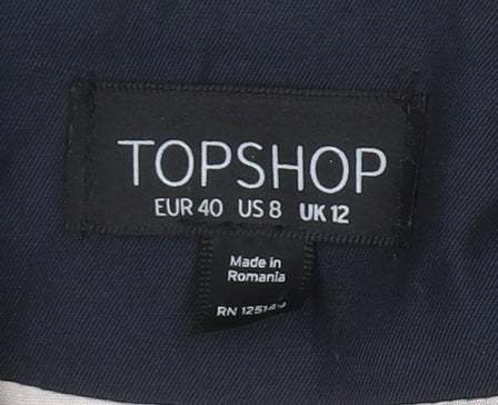 Topshop Women's Blue Blazer Size 12 Business Lined