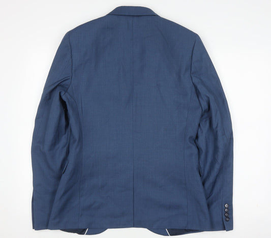 Mens UK Size 38 Topman Regular Blue Suit Jacket