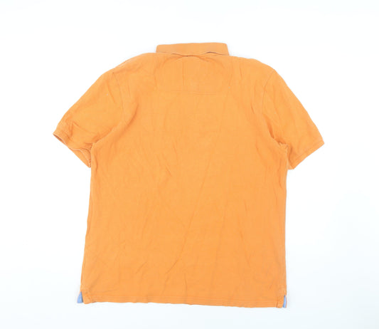 Joules Men's Orange Polo Shirt L Classic Style