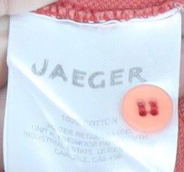 Jaeger Men's Pink L Polo Shirt - Short Sleeve Cotton