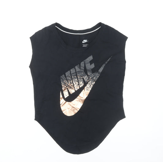 Womens UK Size XS Nike Black Basic T-Shirt