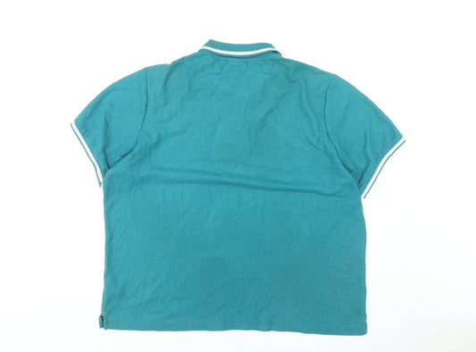 Slazenger Men's Green Polo Shirt 2XL Short Sleeve