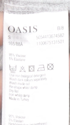 Womens UK Size S Oasis Grey Basic T-Shirt