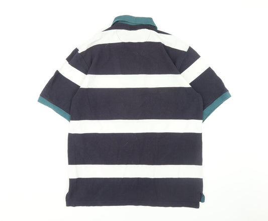 MC Casuals Men's Striped Polo, Medium Multicoloured
