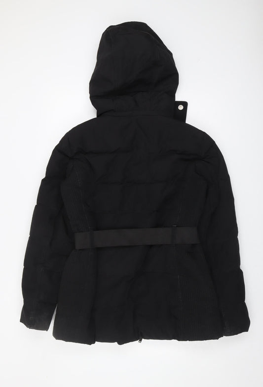 Womens UK Size 14 Mango Black Puffer Jacket