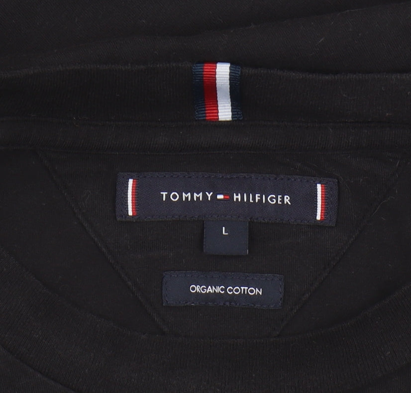 Tommy Hilfiger Men's Black Crew Neck T-Shirt - Size L