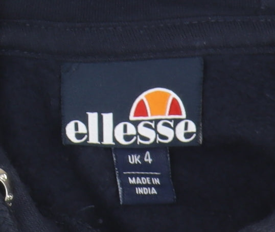 Ellesse Women's Blue Pullover Hoodie, Size 4, Casual Wear