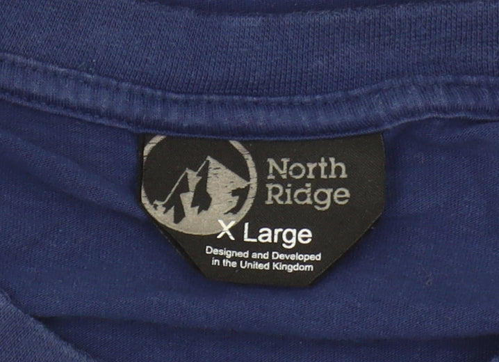 North Ridge Men's Blue XL Cotton Graphic T-Shirt