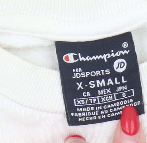 Champion Women's White XS Logo Sweatshirt