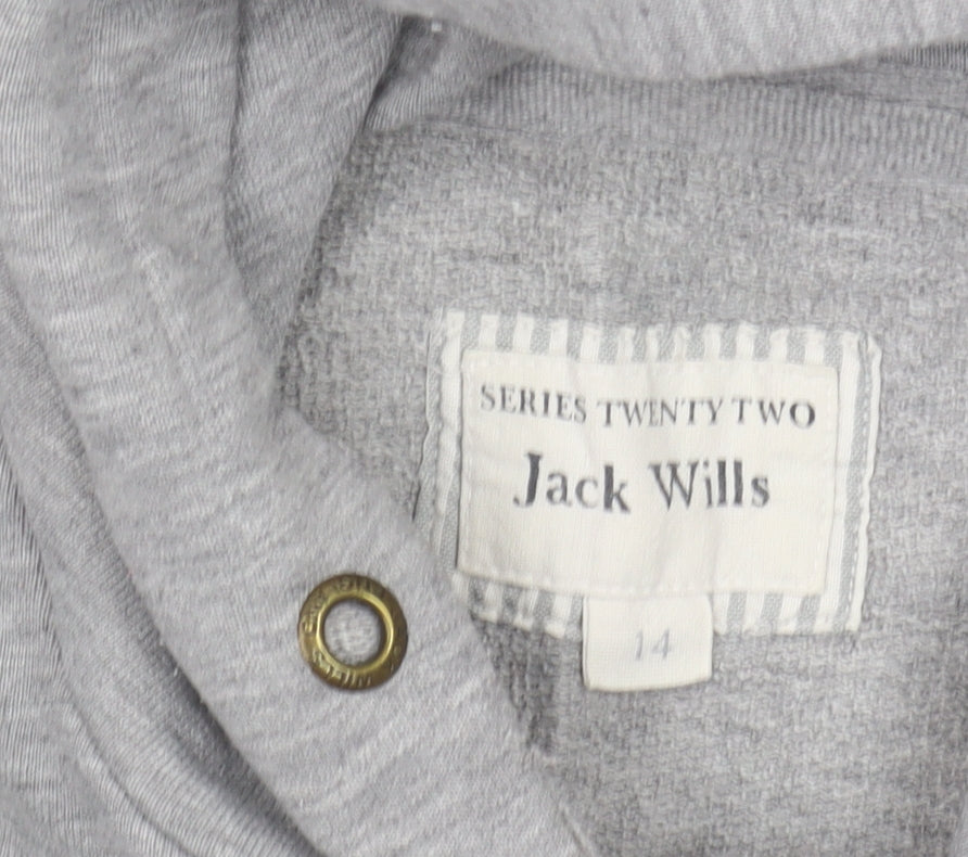 Womens UK Size 14 Jack Wills Grey Pullover Hoodie