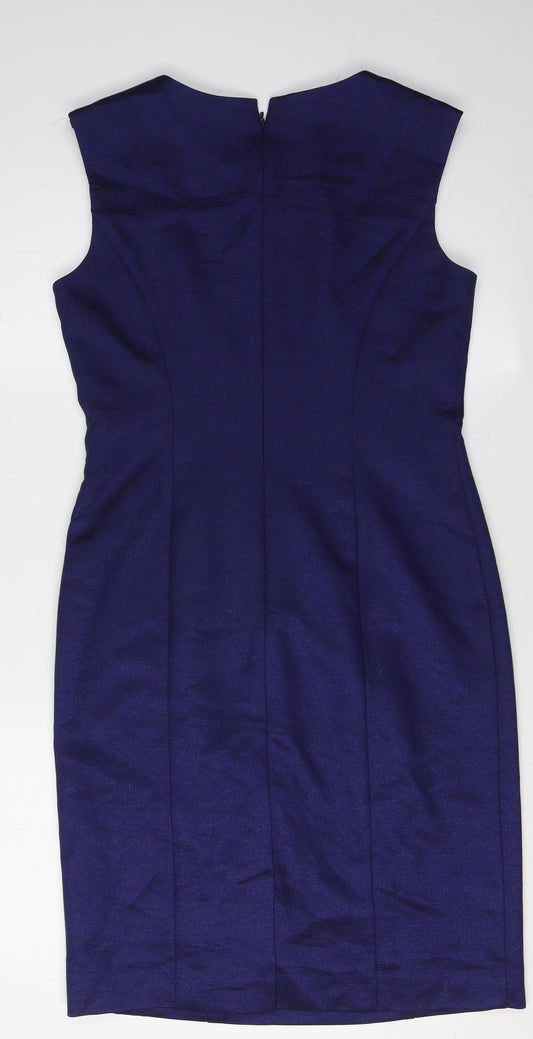 Precis Women's Blue Sheath Dress, Size 10, Party Ready