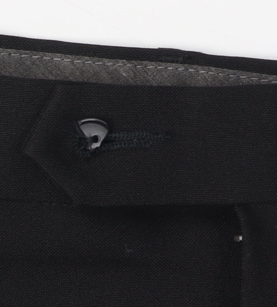 Marks and Spencer Men's Black Regular Trousers L