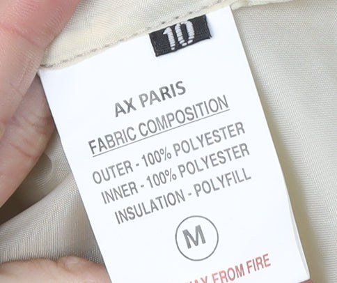 AX Paris Beige Women's Waistcoat - M, Elastic Waist, Buttons