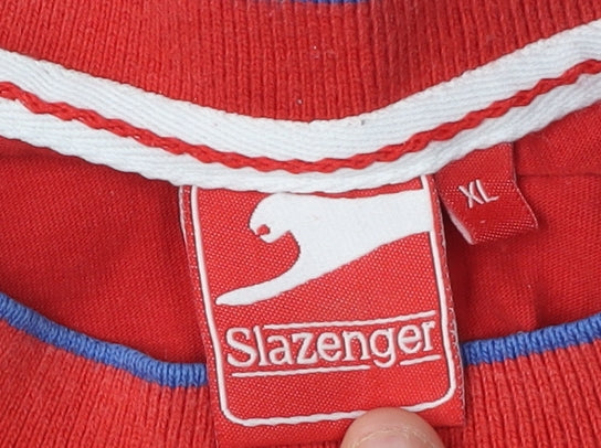 Slazenger Men's Red XL Crew Neck T-Shirt