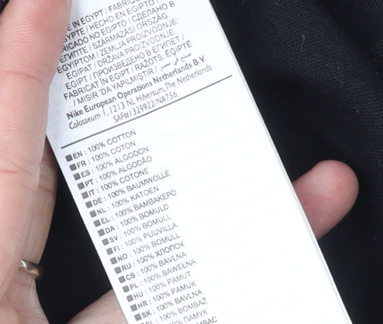 Nike Men's Black Cotton Graphic T-Shirt S