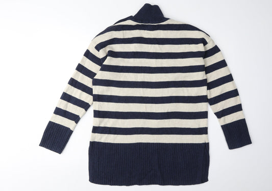 Fat Face Women's Blue Striped Pullover Jumper Size 10