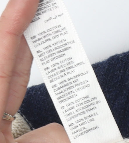 Fat Face Women's Blue Striped Pullover Jumper Size 10