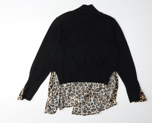 Womens UK Size M QED London Black Pullover Jumper