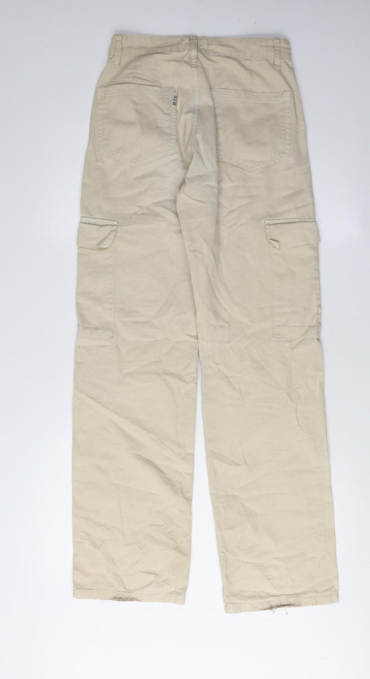 Womens UK Size 8 STR Regular Fit Straight Beige Jeans