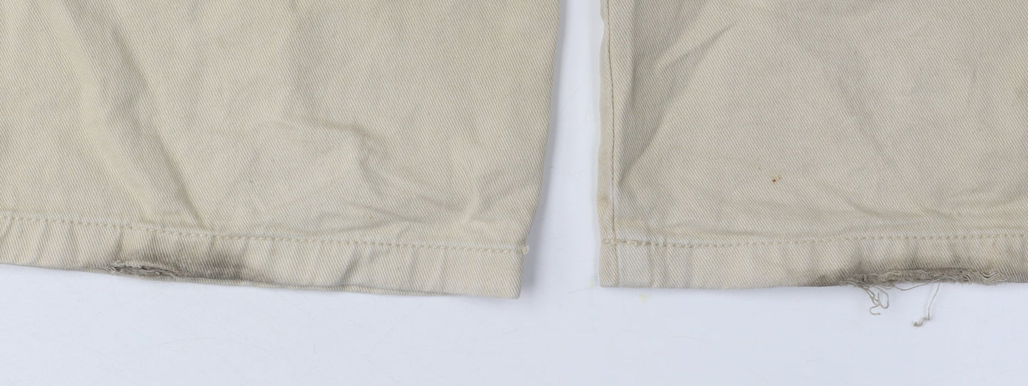Womens UK Size 8 STR Regular Fit Straight Beige Jeans
