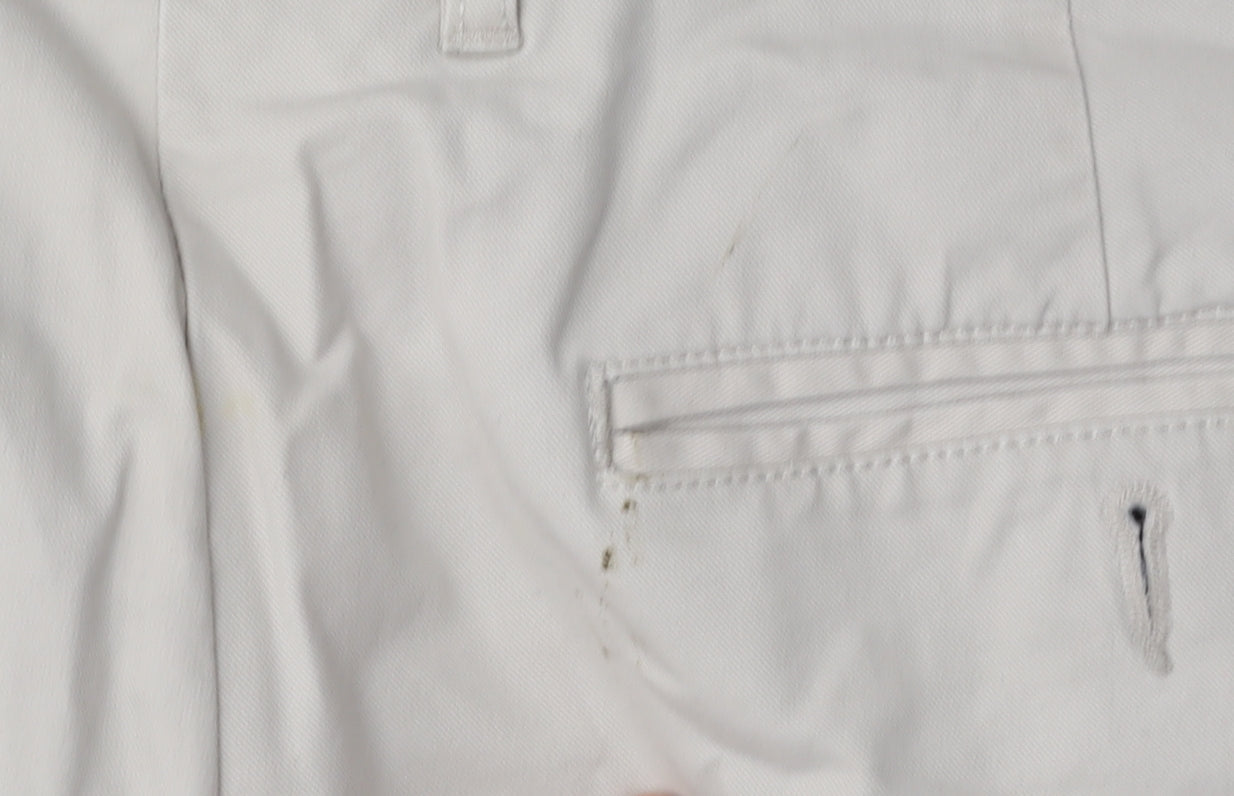 Mens UK Size 36 S Racing Green Regular Fit Chino Beige Trousers