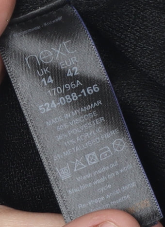 Womens UK Size 14 NEXT Black Pullover Jumper