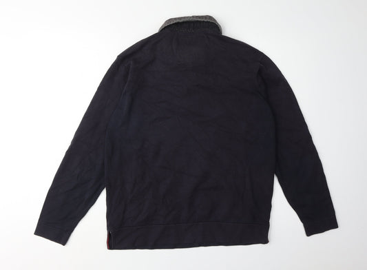 Marks and Spencer Men's Black Long Sleeve Polo M