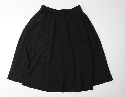 Marks and Spencer Women's Black A-Line Skirt, Size 14
