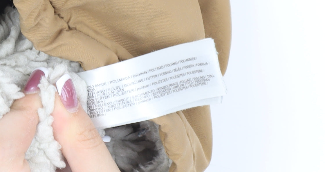 MNG Boys Beige Parka Coat 2-3 Years Hooded Winter Zip