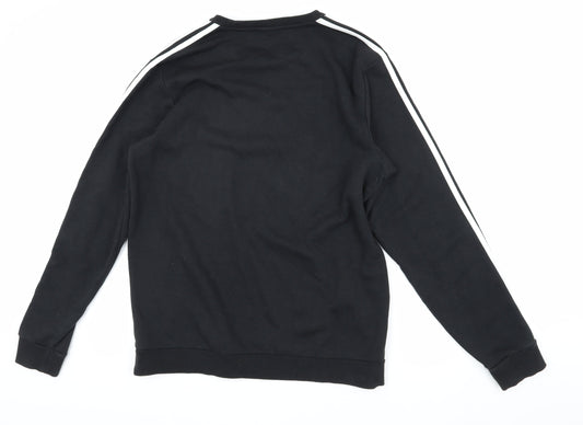 Adidas Men's Black Logo Sweatshirt - Size L