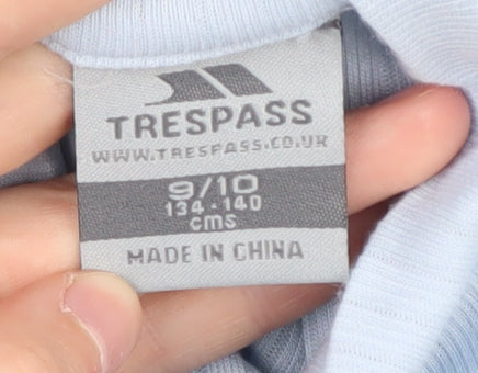 Trespass Girls Blue 1/4 Zip Sweatshirt, 9-10 Years, Activewear