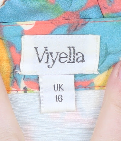 Womens UK Size 16 Viyella Pleated Skirt
