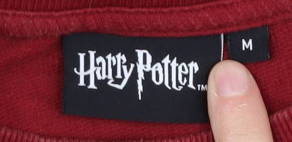 Unisex Adults UK Size M Harry Potter Red Pullover Sweatshirt