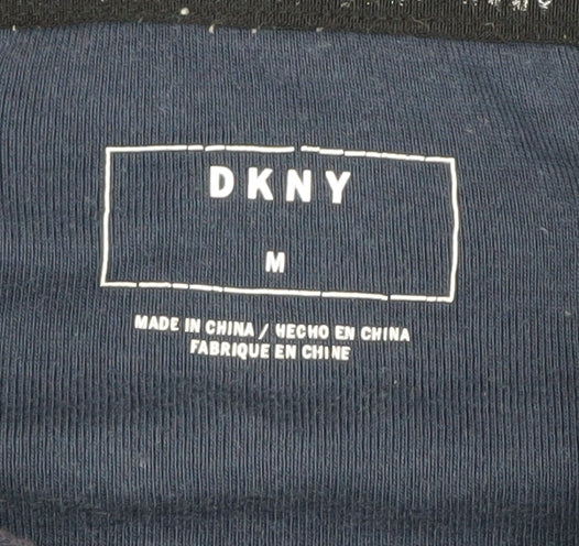 DKNY Men's Blue Polo Shirt - Size M, Cotton Mix
