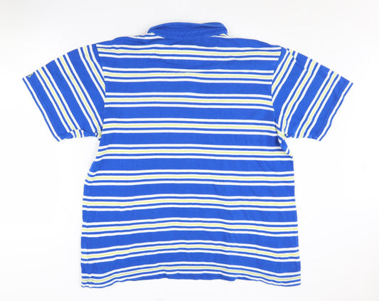 Craghoppers Men's Blue Striped Polo Shirt 2XL