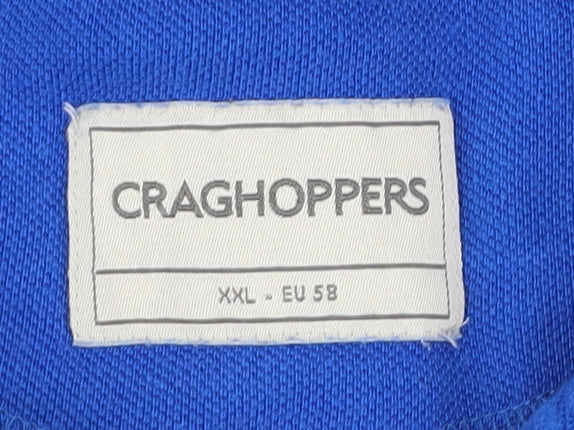 Craghoppers Men's Blue Striped Polo Shirt 2XL