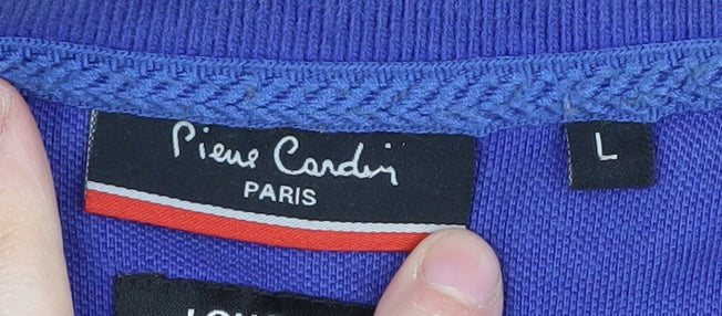 Pierre Cardin Men's Blue Polo Shirt L Short Sleeve