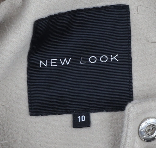 New Look Beige Hooded Coat Size 10