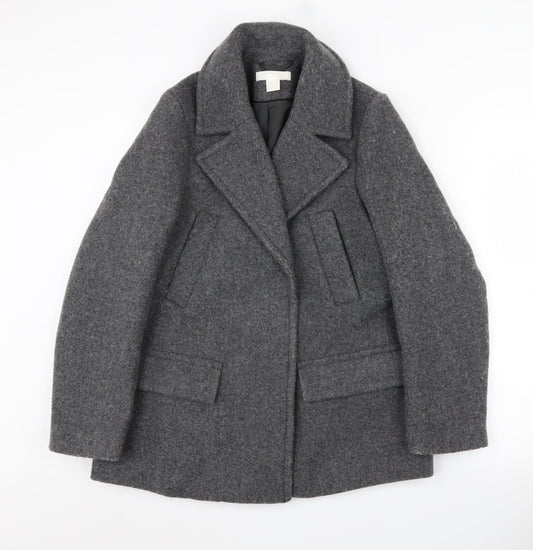 Womens UK Size 4 H&M Grey Basic Jacket