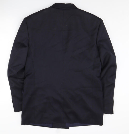Mens UK Size 38 Sergio Rossi Regular Blue Suit Jacket
