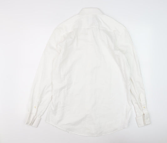 Taylor & Hunt Men's White Formal Dress Shirt, Long Sleeve