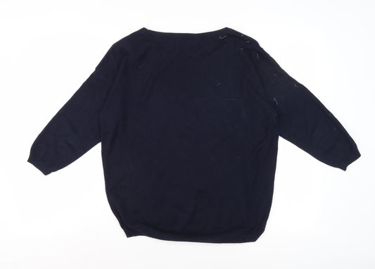 Womens UK Size 10 NEXT Blue Pullover Jumper