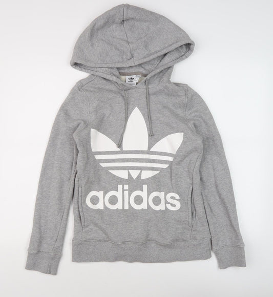 Additional front view of Adidas Women's Grey Pullover Hoodie XS