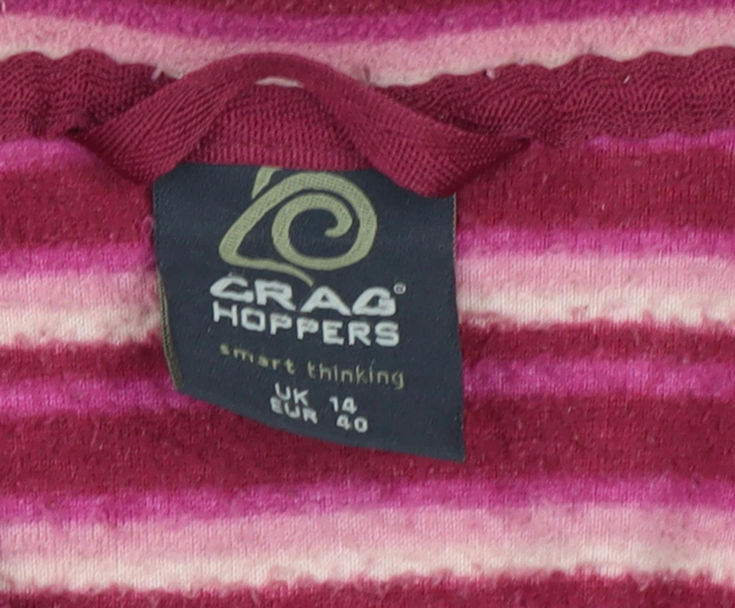 Craghoppers Women's Red Striped Sweatshirt Size 14