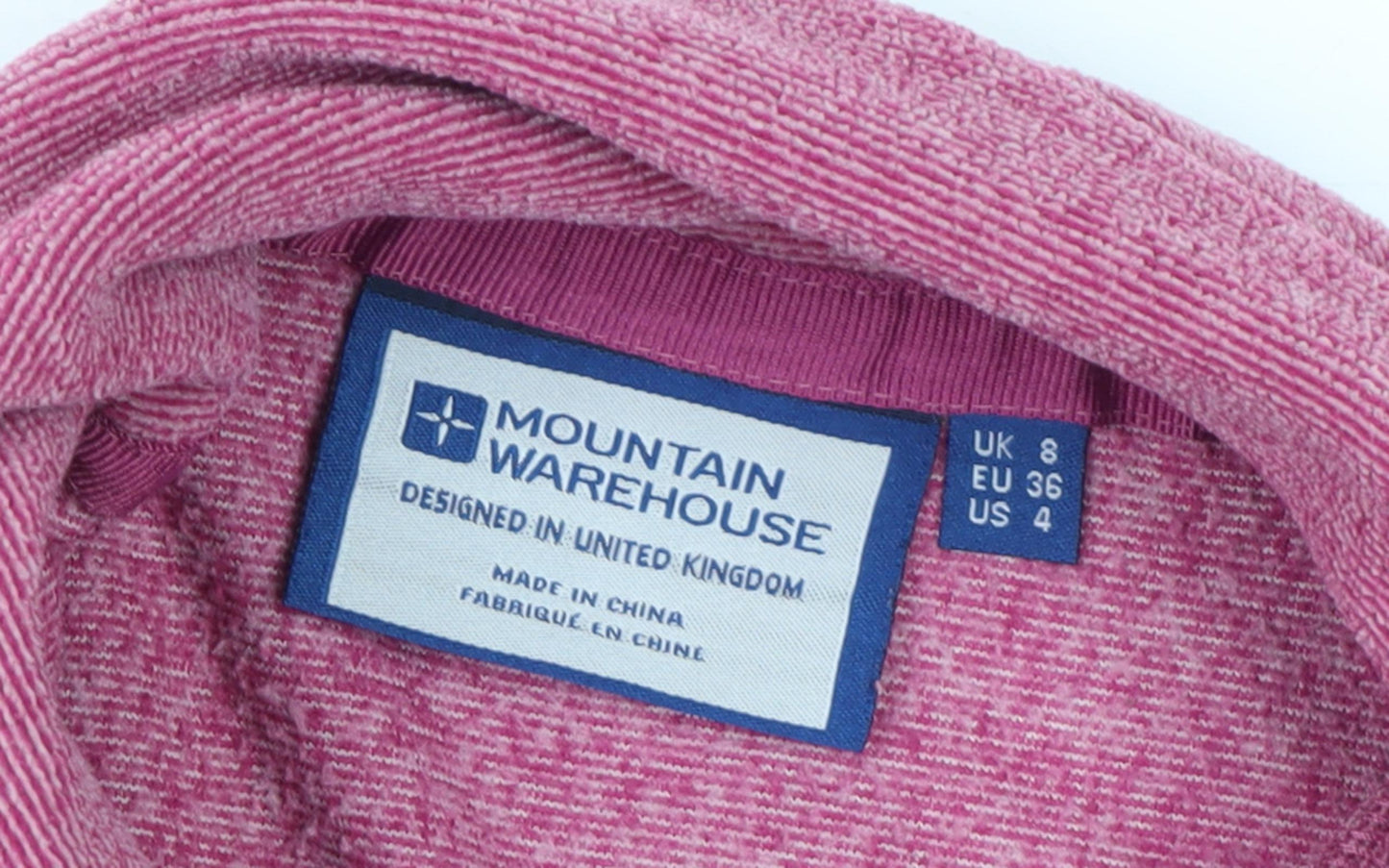 Womens UK Size 8 Mountain Warehouse Pink Pullover Sweatshirt