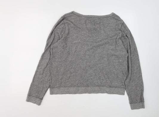 Abercrombie & Fitch Women's Grey Pullover Sweatshirt L